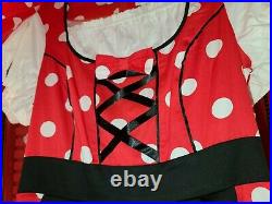 Disney Parks Minnie Polka Dot GERMANY Dirndl Epcot Dress! S M L XL XXL NWT Shop