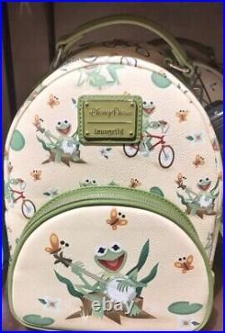 Disney Parks Muppets Kermit The Frog Mini Loungefly Backpack NWT