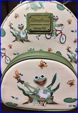 Disney Parks Muppets Kermit The Frog Mini Loungefly Backpack NWT