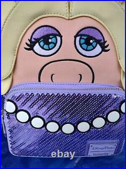 Disney Parks Muppets Miss Piggy Loungefly Mini Backpack NWT
