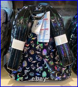 Disney Parks Nightmare Before Christmas Holographic Loungefly Mini Backpack NEW