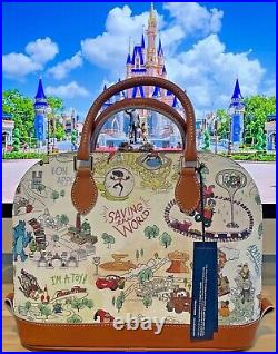 Disney Parks Pixar Maps Up Incredibles Toy Story Satchel Dooney & Bourke NWT