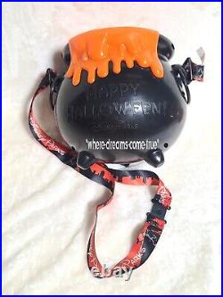 Disney Parks Poisoned Apple Cauldron Orange Light-Up Popcorn Bucket HTF NEW