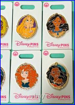 Disney Parks Princess Cameo Portraits Pin Lot Of 12, New