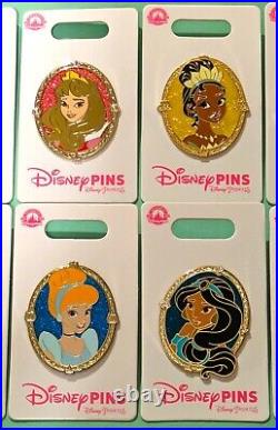 Disney Parks Princess Cameo Portraits Pin Lot Of 12, New
