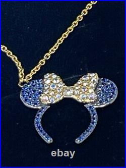 Disney Parks Rebecca Hook WDW 50th Anniversary Minnie Mouse Ears Necklace NIB