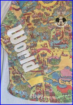 Disney Parks Retro Vault Collection Magic Kingdom Guide Map Spirit Jersey XL