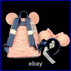 Disney Parks Riviera Resort Loungefly Backpack Bag & Minnie Ears Headband NEW