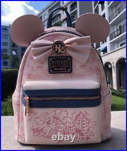 Disney Parks Riviera Resort Minnie Mini Pink Backpack Loungefly New with Tags