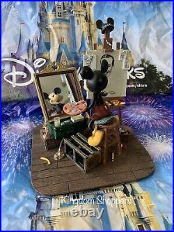 Disney Parks Self Portrait Mickey Mouse and Walt Disney Figurine New with Box