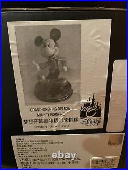 Disney Parks Shanghai Grand Opening Figurine Mickey New In Original Box