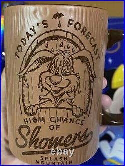 Disney Parks Splash Mountain Brer Rabbit Coffee Mug Chance Of Showers BNWT Exact