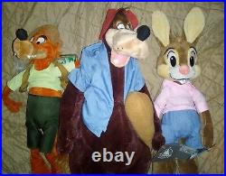 Disney Parks Splash Mountain Brer Rabbit Fox and Bear 17 Plush Set of 3 NWT