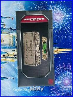 Disney Parks Star Wars Galaxy's Edge LARGE GREEN Kyber Crstal With Light Effect
