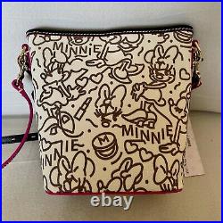 Disney Parks Store Minnie Mouse Line Art Dooney & Bourke Small Zip Crossbody NWT