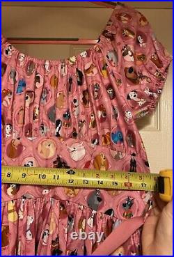 Disney Parks Women's Pink Disney Dogs Dress Sz L