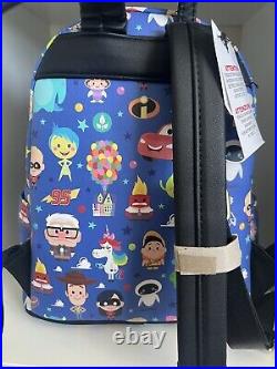 Disney Parks World Of Pixar Loungefly Mini Backpack NWT Cars Toy Story Wall-E Up