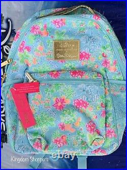 Disney Parks x Lilly Pulitzer Backpack Mickey & Minnie Mouse Cinderella Castle