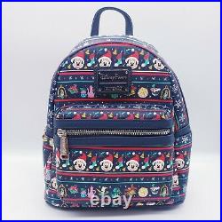 Loungefly Disney Parks Christmas Holiday Attractions Mickey Mouse Mini Backpack