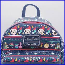 Loungefly Disney Parks Christmas Holiday Attractions Mickey Mouse Mini Backpack