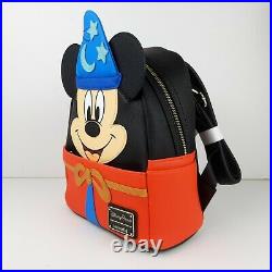 Loungefly Disney Parks Fantasia Sorcerer Mickey Mouse Figural Mini Backpack