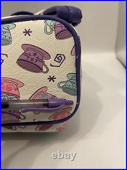 Loungefly Disney Parks Mad Tea Party Mini Backpack OG HEARTS LOGO NWT Y/11