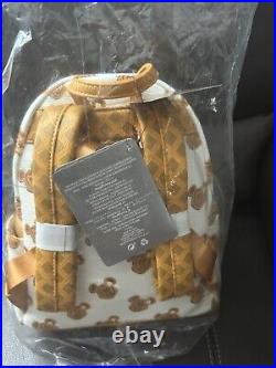 Loungefly Disney Parks Mickey Mouse Waffle Mini Backpack NWT