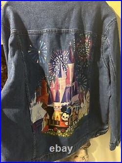 NEW 2023 Disney Parks Joey Chou Castle Magic Kingdom Denim Patch Jacket Adult XL