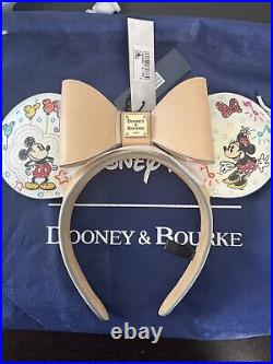 NEW Disney Parks Dooney & Bourke Sketch Print Leather Mickey Minnie Ears Dustbag