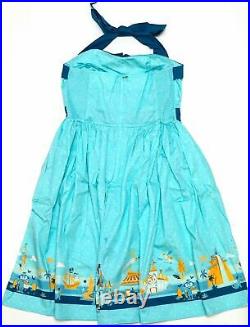 NEW Disney Parks Dress Shop Aqua Blue Magic Kingdom Attractions Women's Dress 3X