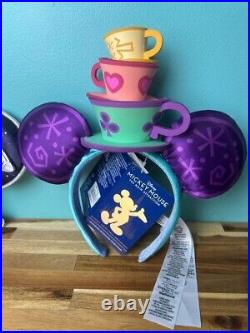 NEW Disney Parks Ears Mickey Minnie 50th Mad Hatter Tea Party, Space Mountain