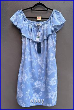 NEW Disney Parks X Tommy Bahama Dress Womens Large Blue White Mickey Mouse