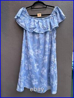 NEW Disney Parks X Tommy Bahama Dress Womens Large Blue White Mickey Mouse
