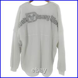 NEWithNWT Disney Parks White & Silver Fuzzy Embroidered SPIRIT JERSEY Size XXL