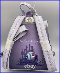 NWT Disney Parks 100 Decades Loungefly Cinderella Lenticular Mini Backpack