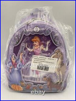 NWT Disney Parks 100 Decades Loungefly Cinderella Lenticular Mini Backpack