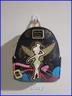 NWT Disney Parks 2023 Loungefly Peter Pan Tinker Bell Glow In The Dark Backpack
