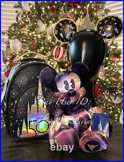 NWT Disney Parks 50th Anniversary Castle Loungefly Backpack, Ears & Plush