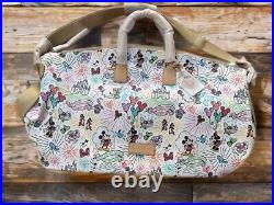 NWT Disney Parks Dooney & Bourke Sketch Weekender Tote Duffle Bag Luggage