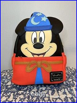 NWT Disney Parks / Loungefly Fantasia Sorcerer Mickey Mini Backpack
