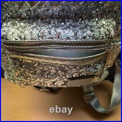 NWT Disney Parks Loungefly Frozen Arendelle Aqua Sequin Backpack