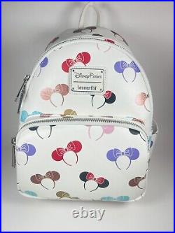 NWT Disney Parks Loungefly Minnie Mouse Ears Holder Mini Backpack