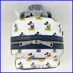 NWT Disney Parks Loungefly Timeless Micky Mouse Poses Mini Backpack & Wallet B
