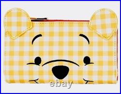 NWT Disney Parks Loungefly Winnie the Pooh Gingham Cosplay Backpack & Wallet 2pc