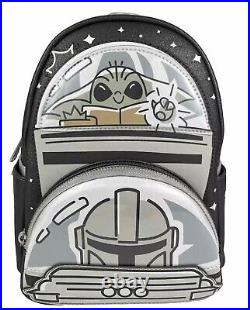 NWT Disney Parks Mandalorian Grogu Loungefly Mini Backpack Star Wars Baby Yoda