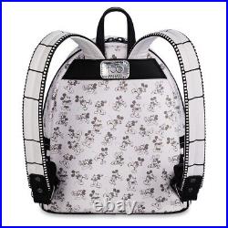 NWT Disney Parks Mickey Mouse Steamboat Willie Loungefly Mini Backpack Disney100