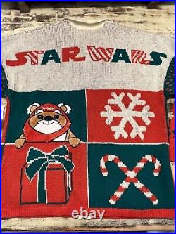 NWT Disney Parks Star Wars Ewok Christmas Zip Cardigan Spirit Jersey Adult M