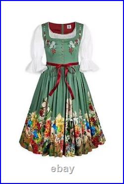 NWT Disney Parks The Dress Shop Matterhorn Bobsleds Green Floral Adult 14