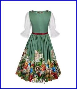 NWT Disney Parks The Dress Shop Matterhorn Bobsleds Green Floral Adult 14