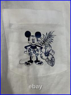 NWT Disney Parks Tommy Bahama Mickey Mouse Surf Beach Button Down 3XL 100% Linen